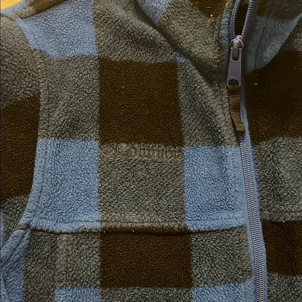 Columbia Blue and Gray Kids Full Zip Up Fleece - Picture 2 of 4